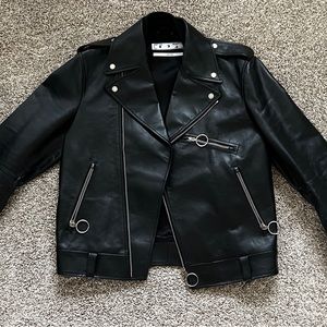 Off-White Acrylic Arrow Leather Jacket Virgil Abloh